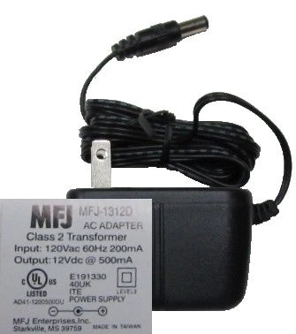Vectronics AC-12D, AC ADAPTOR, 2.1 MM, 12 VDC, 500MA
