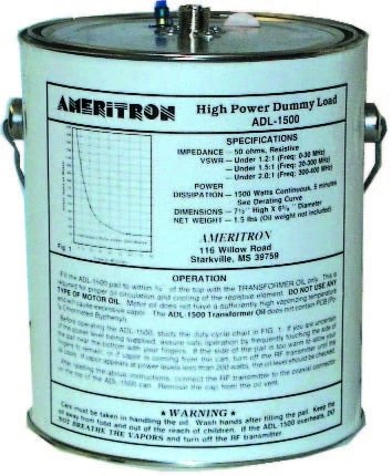 Ameritron ADL-1500X, DUMMY LOAD, 1.5 KW, W/O OIL 3 Ameritron ADL-1500X, DUMMY LOAD, 1.5 KW, W/O OIL