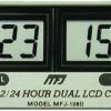 MFJ-108B, CLOCK, LCD 24/12 HOUR DUAL CLOCK