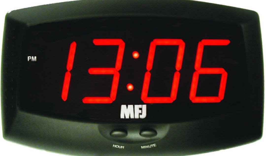 MFJ-117, LED CLOCK,2.5~,DISP 24 OR 12 HR,110 VAC,BAT.BACKUP 3 MFJ-117, LED CLOCK,2.5~,DISP 24 OR 12 HR,110 VAC,BAT.BACKUP