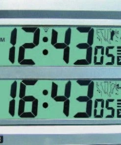 MFJ-121B, CLOCK, ATOMIC, GIANT LCD DUAL TIME
