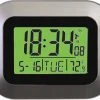 MFJ-130BRC, CLOCK, ATOMIC, 24/12HR/TEMP/LCD