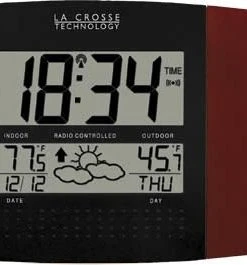 MFJ-144RC, LCD CLOCK, RC, CAL/TEMP/IN/OUT, WEATHER, REMOTE