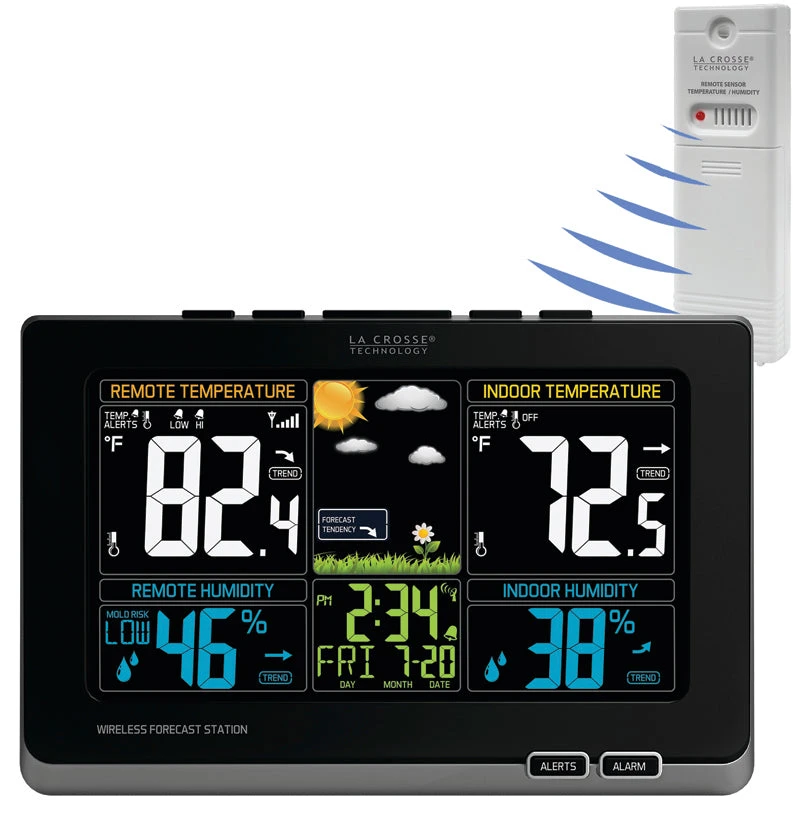 MFJ-154RC, COLOR WEATHER STATION,IN/OUT TEMP/HUM,ATOMIC 3 MFJ-154RC, COLOR WEATHER STATION,IN/OUT TEMP/HUM,ATOMIC