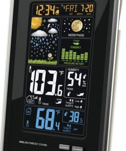 MFJ-156RC, COLOR WEATHER STATION,IN/OUT TEMP/HUM,ATOMIC