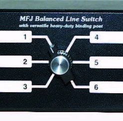 MFJ-1706, ANT SWITCH, BAL. LINE, 6 POS, BINDING POST