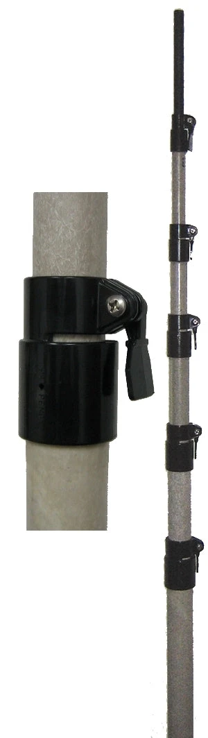 MFJ-1908HD, FIBERGLASS POLE,50FT,7 8FT SEC,1~-2-1/2~,W/Q CLAMP 3 MFJ-1908HD, FIBERGLASS POLE,50FT,7 8FT SEC,1~-2-1/2~,W/Q CLAMP