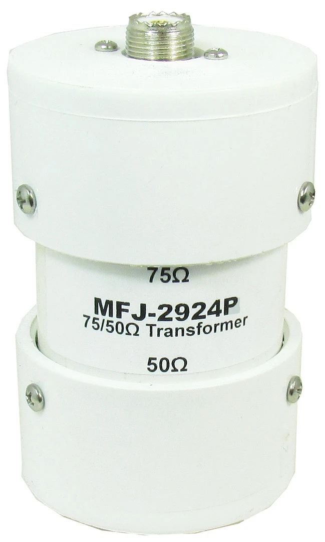 MFJ-2924P, 50 TO 75 OHM TRANSFORMER, LEGAL POWER, OUT DOOR 3 MFJ-2924P, 50 TO 75 OHM TRANSFORMER, LEGAL POWER, OUT DOOR