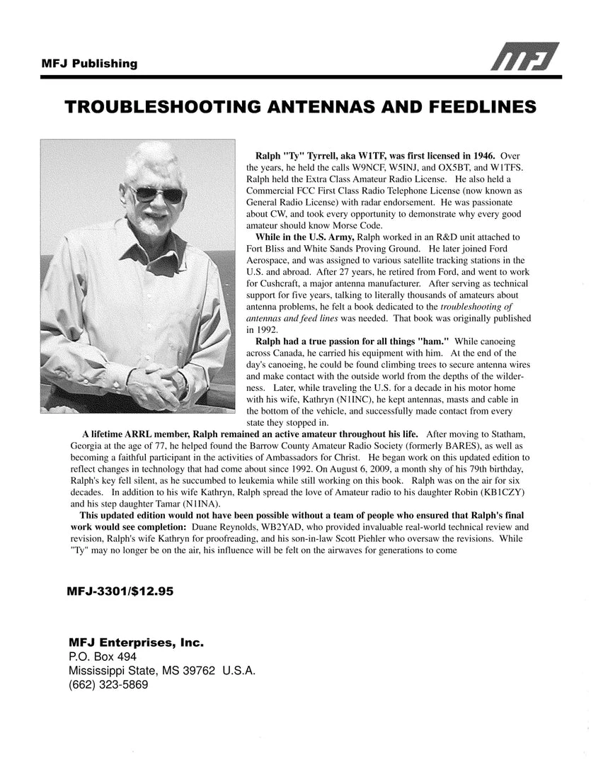 MFJ-3301, TROUBLE SHOOTING ANTENNAS 4 MFJ-3301, TROUBLE SHOOTING ANTENNAS