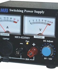 MFJ SEC-4225MV, SWITCHING PS,25A , 12VDC, AV MTR, ADJ. LED LIGHT