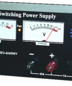 MFJ-4245MV, SWITCHING PS, 45AMPS, 12VDC, METERS, ADJ, LED LAMP