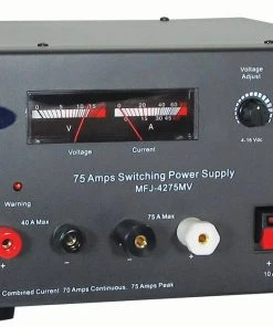 MFJ SEC-4275MV, SWITCH PS, 75A, 13.6V ADJ, MTR, PP, BP, 110-220VAC