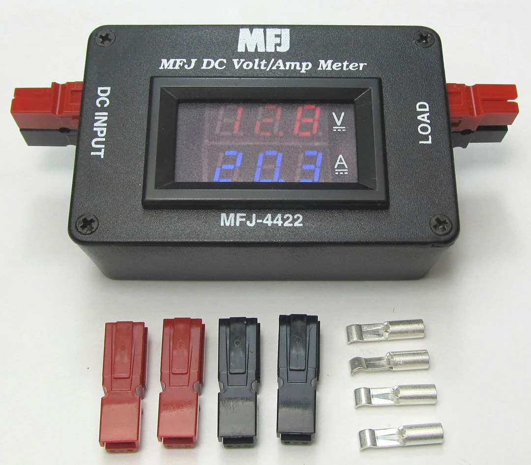 MFJ-4422, DIGITAL V/I METER,4.5-30VDC,30A,RED/BLUE,50-4422-1 3 MFJ-4422, DIGITAL V/I METER,4.5-30VDC,30A,RED/BLUE,50-4422-1