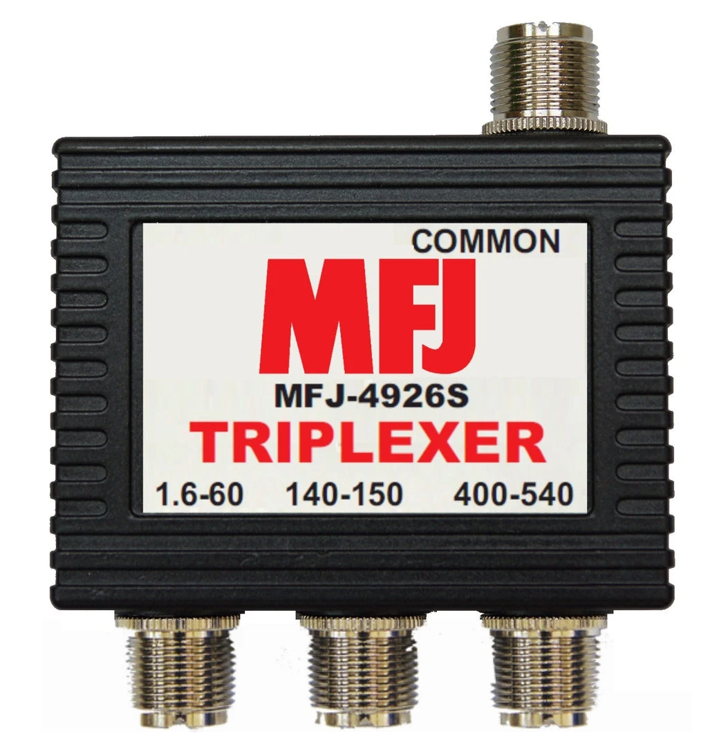 MFJ-4926S, TRIPLEXER, 1.6-60MHz/VHF/UHF, SO-239/N FEMALE 3 MFJ-4926S, TRIPLEXER, 1.6-60MHz/VHF/UHF, SO-239/N FEMALE