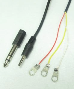 MFJ-5166, CABLE, PADDLE TO KEYER, LUGS-3.5MM, W/1/4~ADAPTOR