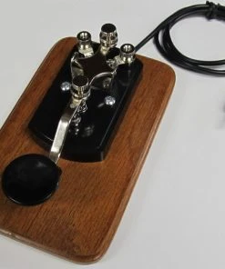 MFJ-553, DELUXE WOOD BASE TELEGRAPH STRAIGHT KEY W/3.5MM CB