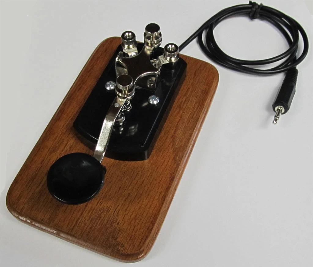 MFJ-553, DELUXE WOOD BASE TELEGRAPH STRAIGHT KEY W/3.5MM CB 3 MFJ-553, DELUXE WOOD BASE TELEGRAPH STRAIGHT KEY W/3.5MM CB