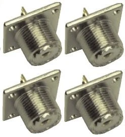 MFJ-7721P, 12PACK, 7721 SO-239 4HOLES, TEF