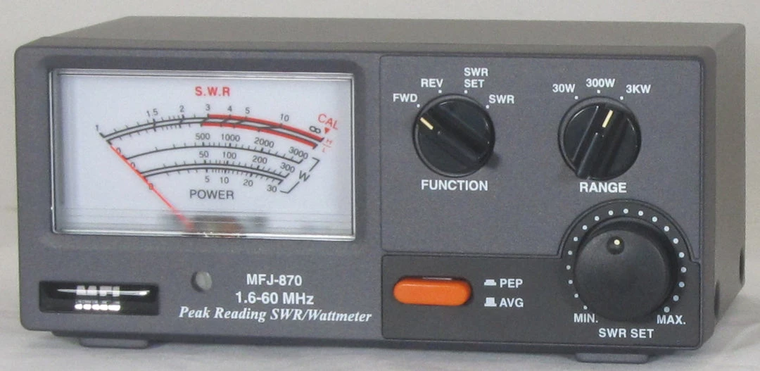 MFJ-870, WATTMETER, 1.6-60 MHz, 3kW 5 MFJ-870, WATTMETER, 1.6-60 MHz, 3kW