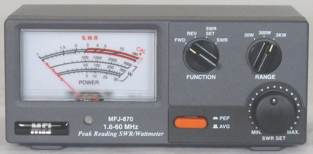 MFJ-870, WATTMETER, 1.6-60 MHz, 3kW 3 MFJ-870, WATTMETER, 1.6-60 MHz, 3kW