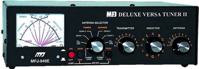 MFJ-949E, TUNER, 300W, 1.8-30 MHz, PEAK CROSS METER, DL 3 MFJ-949E, TUNER, 300W, 1.8-30 MHz, PEAK CROSS METER, DL