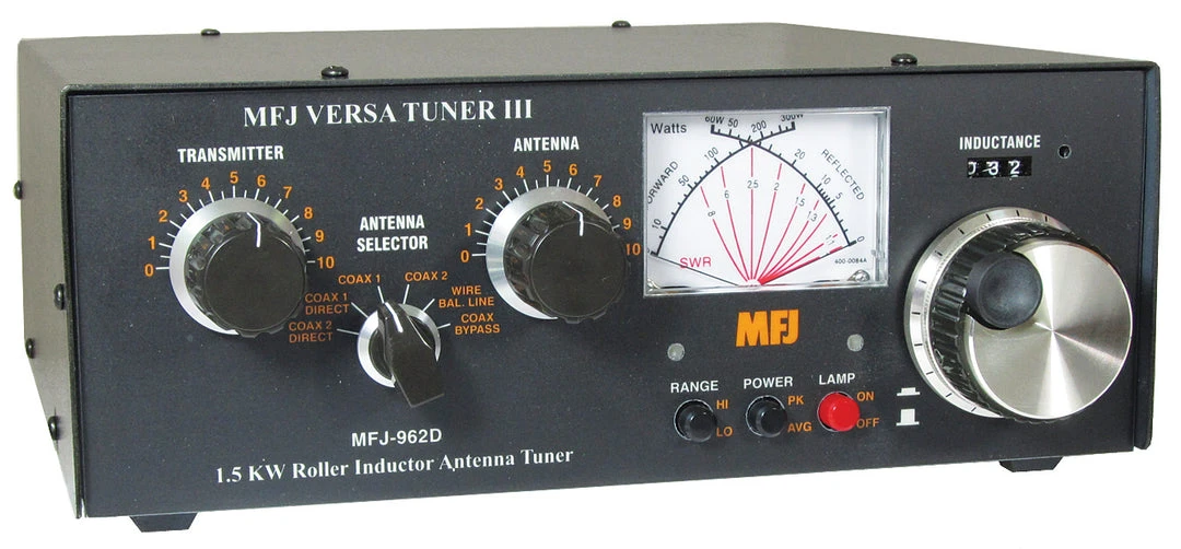 MFJ-962D, ANTENNA TUNER, 1.5 KW, 1.8-30 MHz, CN M, SW, BL 3 MFJ-962D, ANTENNA TUNER, 1.5 KW, 1.8-30 MHz, CN M, SW, BL