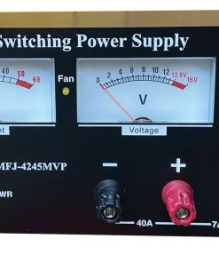 MFJ-4245MVP, SW PS, 45AMPS, 12VDC, ADJ, W/PP, LED MTR