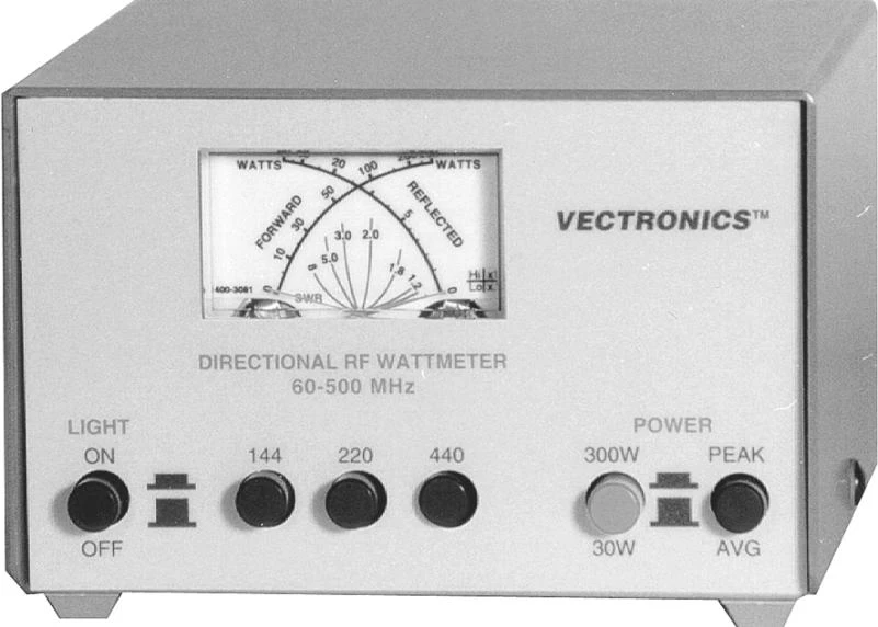 Vectronics PM-30UV, 144/220/440 MHz WATTMETER, 30/300W, SO-239 3 Vectronics PM-30UV, 144/220/440 MHz WATTMETER, 30/300W, SO-239